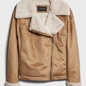 Banana Republic Faux Sherling Moto Jacket